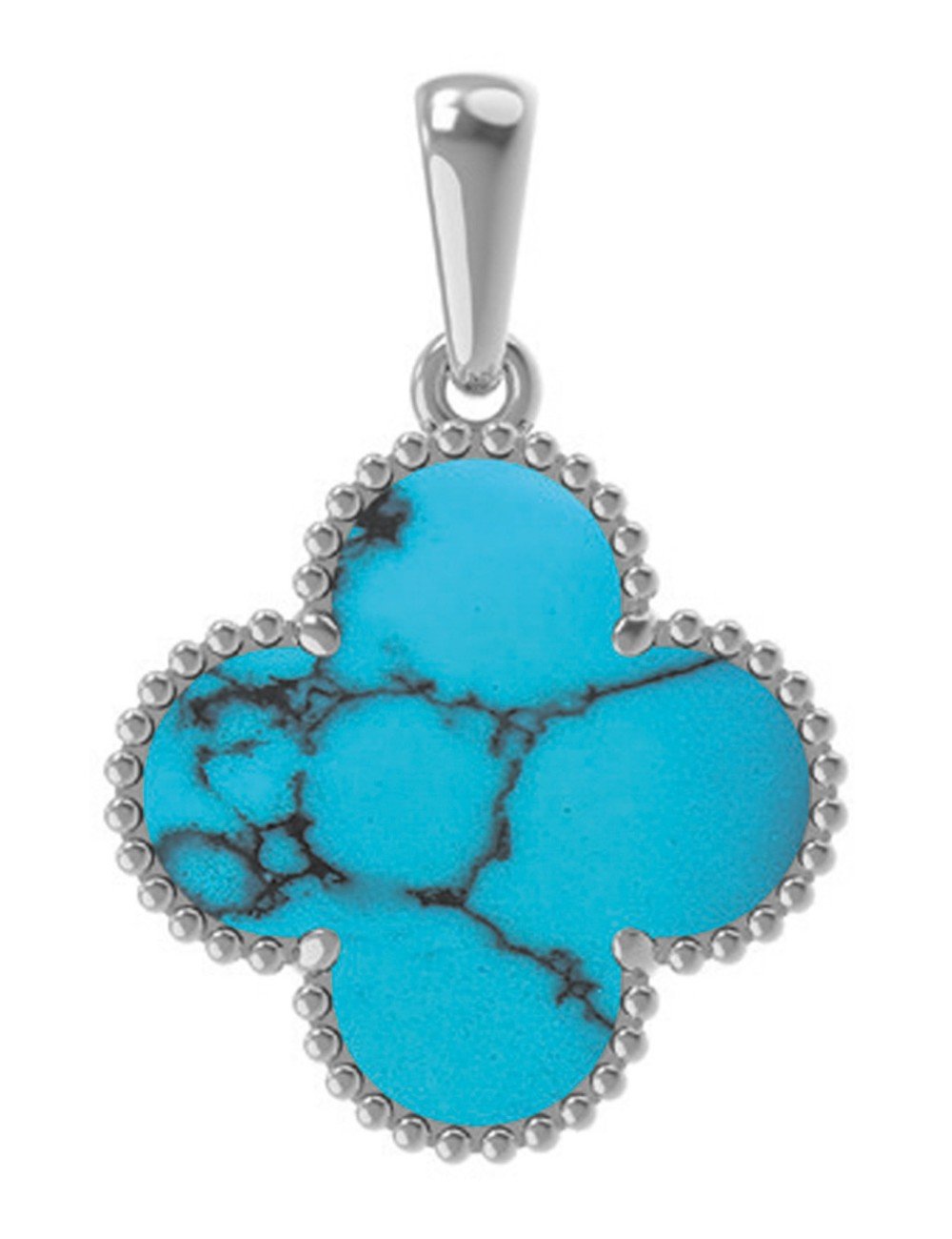 Подвеска из белого золота c бирюзой