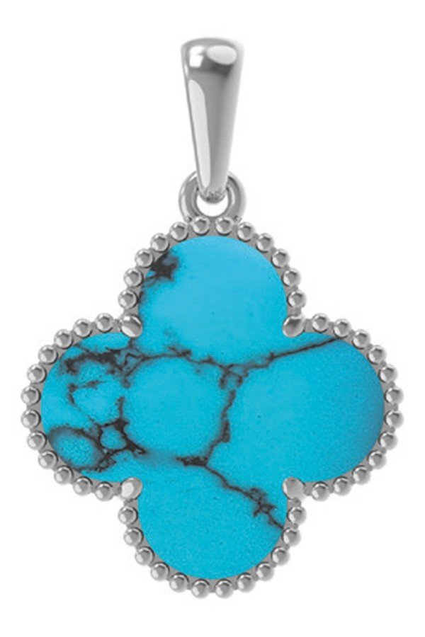 Подвеска из белого золота c бирюзой