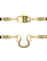 Шнурок шёлковый из лимонного золота c шёлковым шнурком