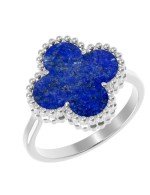 Кольцо из белого золота c лазуритом