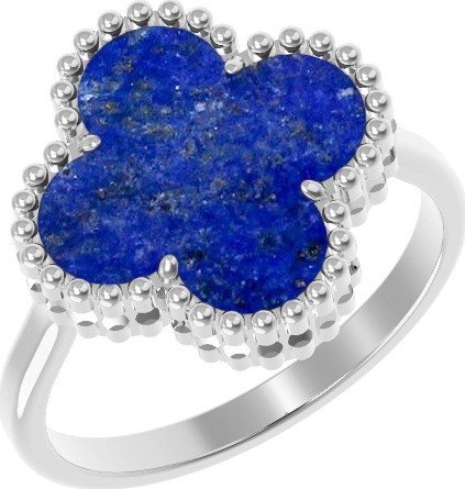 Кольцо из белого золота c лазуритом