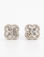 Серьги из белого золота c бриллиантами