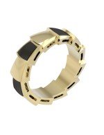 Кольцо из лимонного золота c ониксом