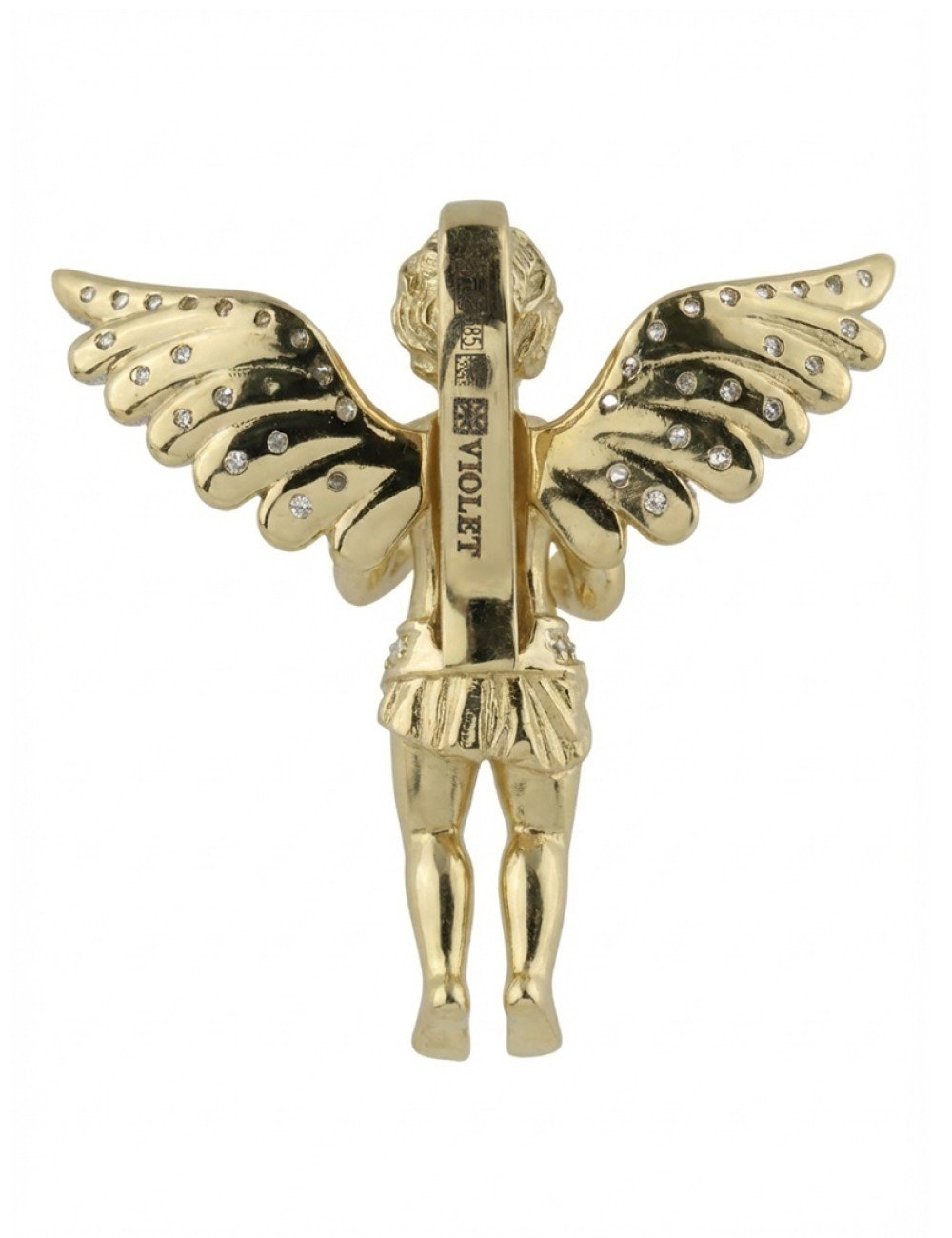 Подвеска из лимонного золота c фианитом