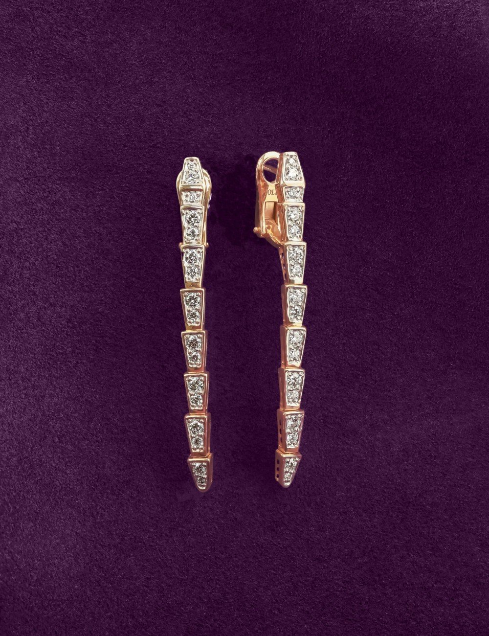 Серьги из золота c бриллиантами