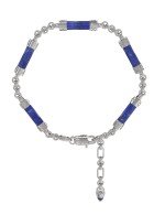 Браслет из белого золота c лазуритом