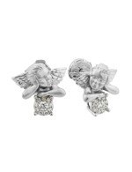 Серьги из белого золота c бриллиантами