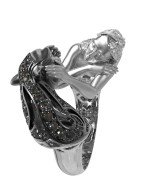 Кольцо из белого золота c фианитом