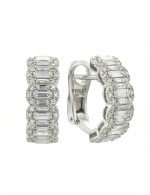 Серьги из белого золота c бриллиантами