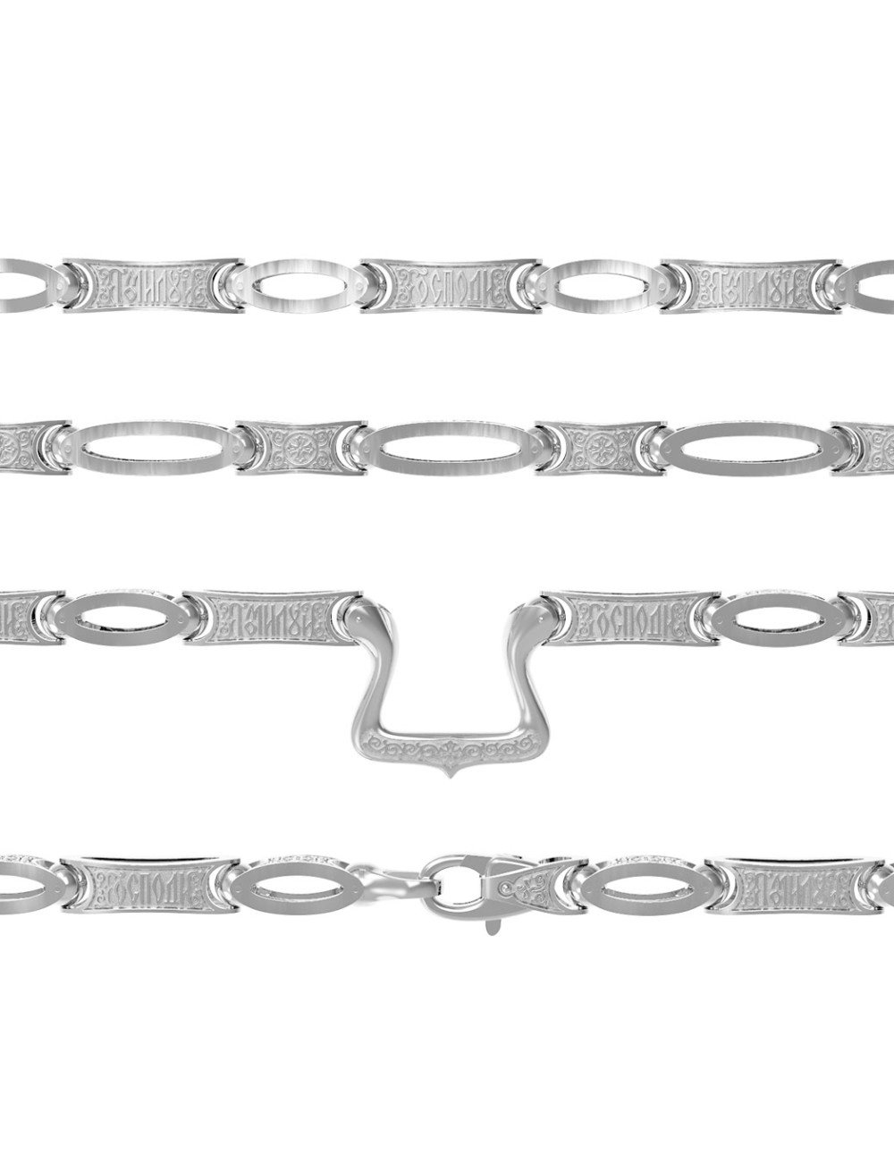 Цепь из белого золота