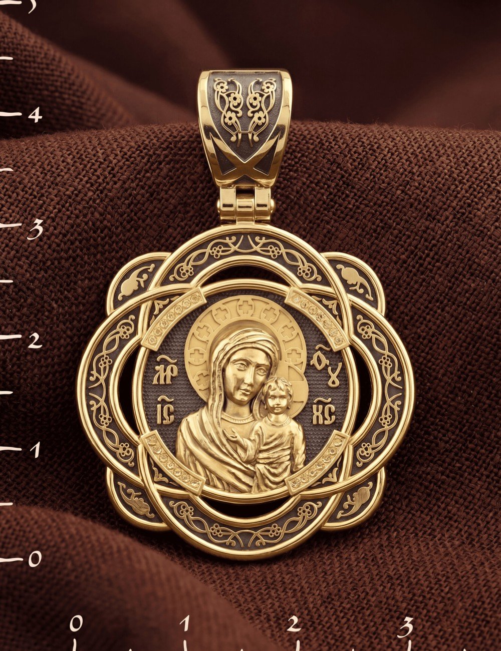 Образок из лимонного золота