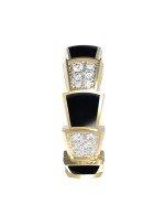 Кольцо из лимонного золота c бриллиантами и ониксом