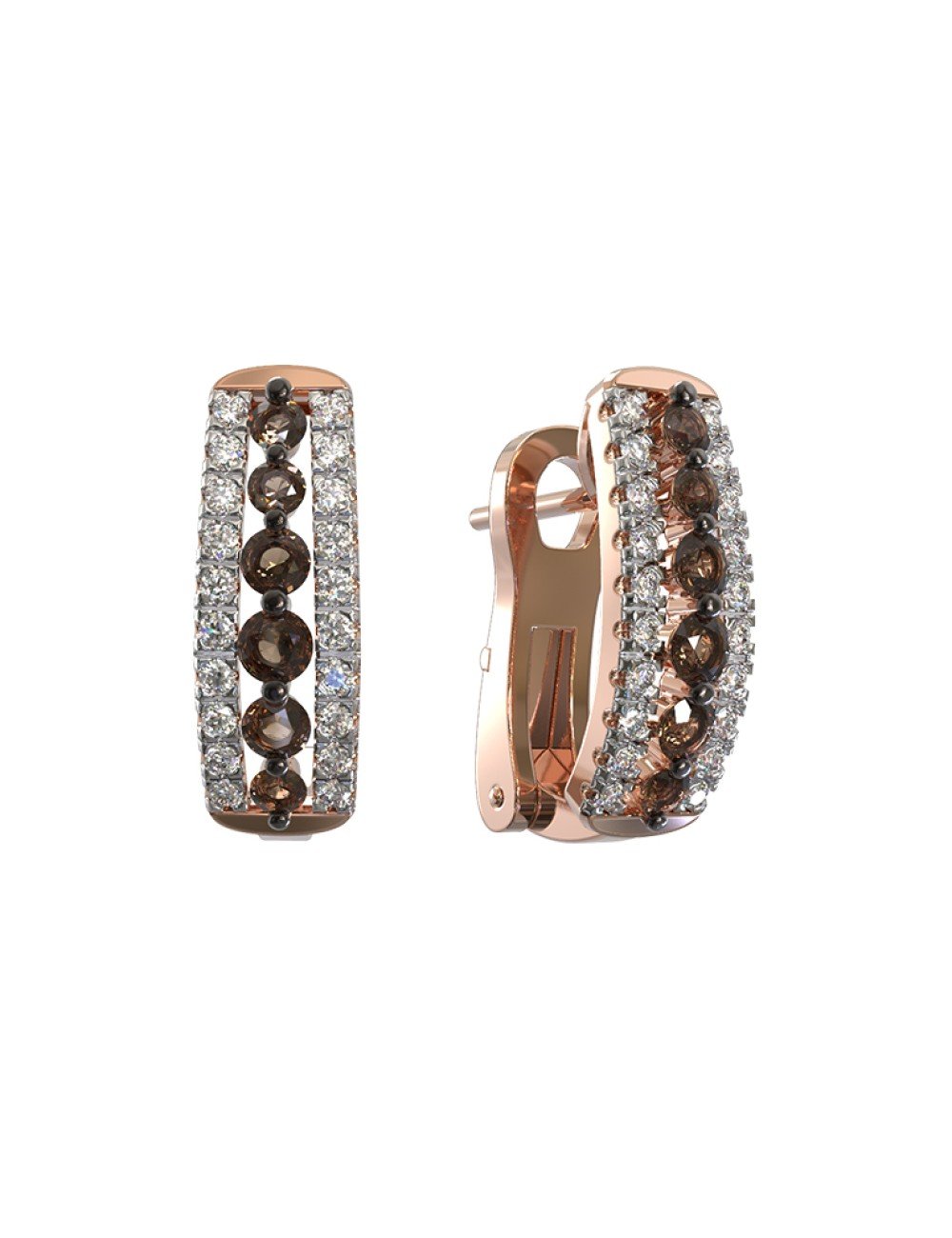 Серьги из золота c бриллиантами