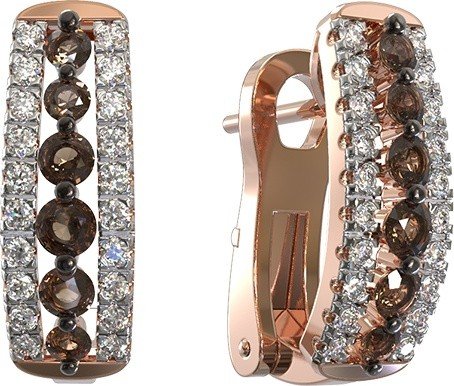 Серьги из золота c бриллиантами