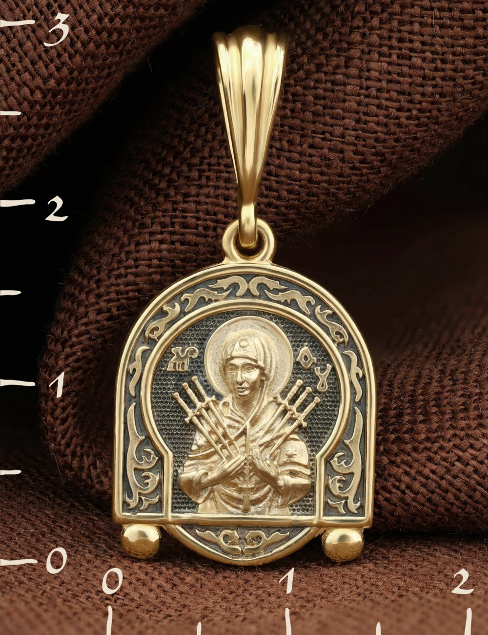 Образок из лимонного золота