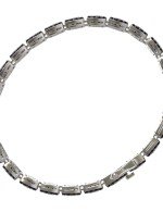 Браслет из белого золота c бриллиантами и сапфиром