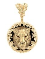 Подвеска из лимонного золота c эмалью и ониксом