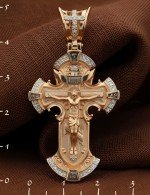 Крест из золота c бриллиантами