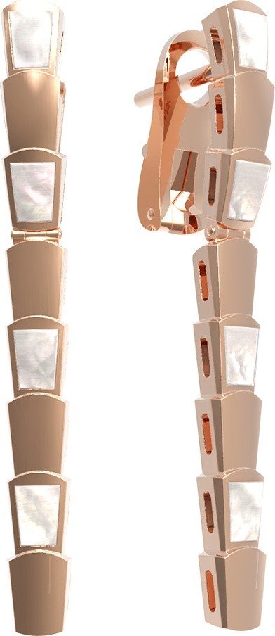 Серьги из золота c перламутром