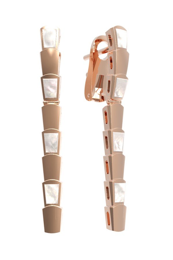 Серьги из золота c перламутром