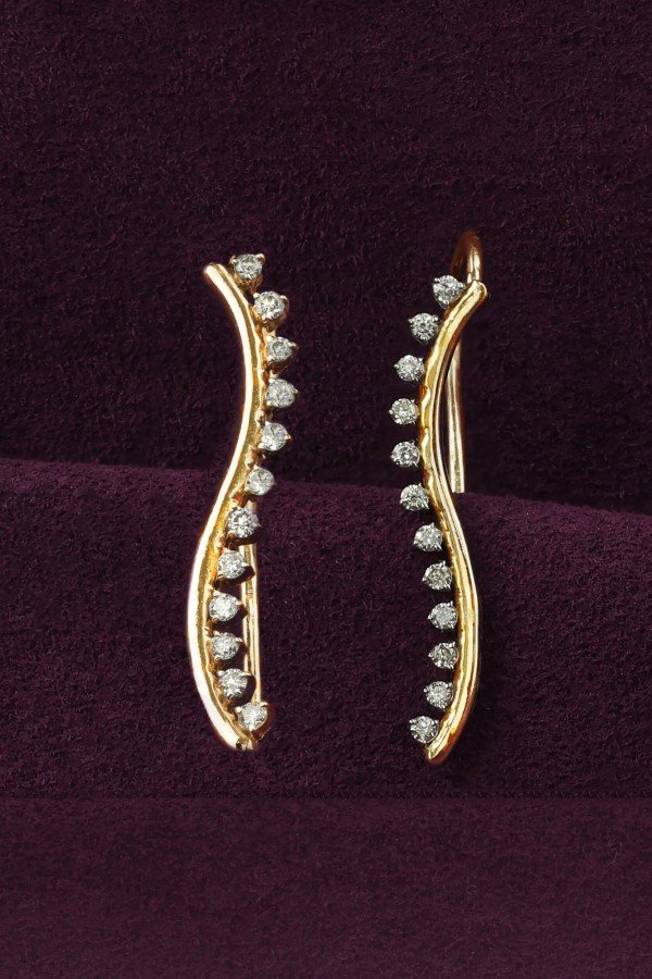 Серьги из золота c бриллиантами