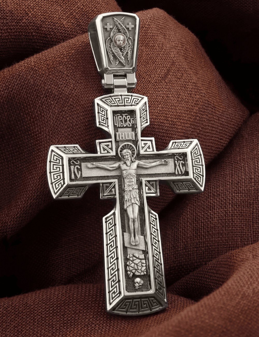 Крест из белого золота