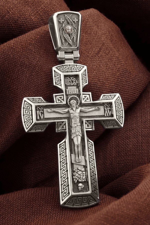 Крест из белого золота