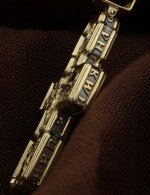 Крест из лимонного золота c ониксом