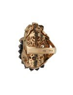 Кольцо из золота c эмалью и ониксом