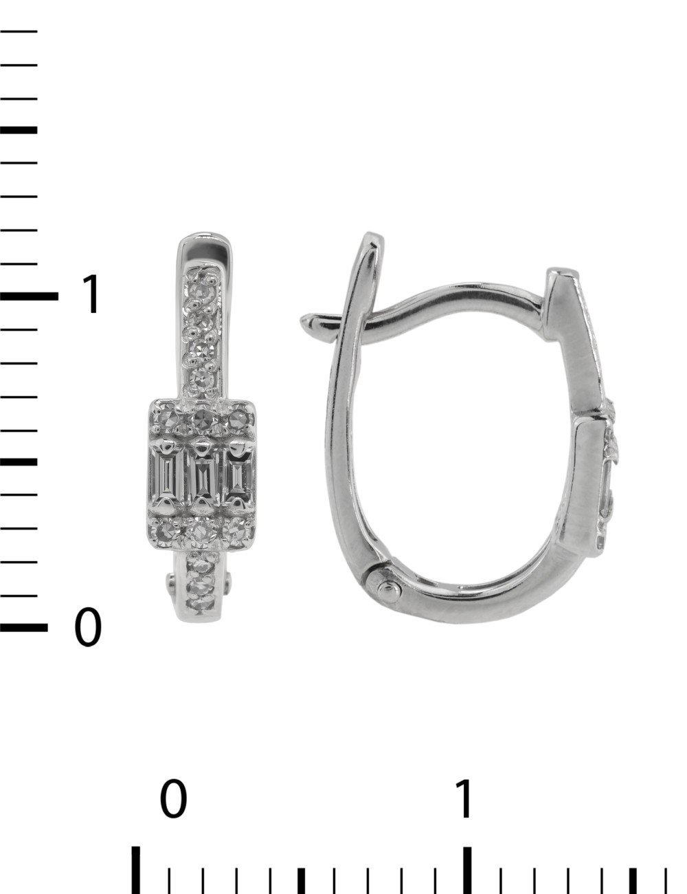 Серьги из белого золота c бриллиантами
