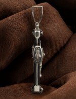 Крест из белого золота c эбеновым деревом