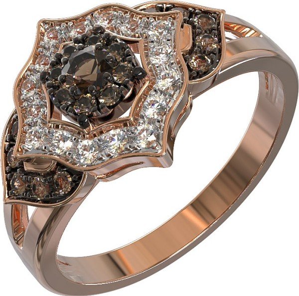 Кольцо из золота c бриллиантами