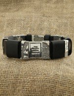 Браслет из серебра c кожаным шнурком