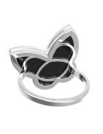 Кольцо из белого золота c ониксом