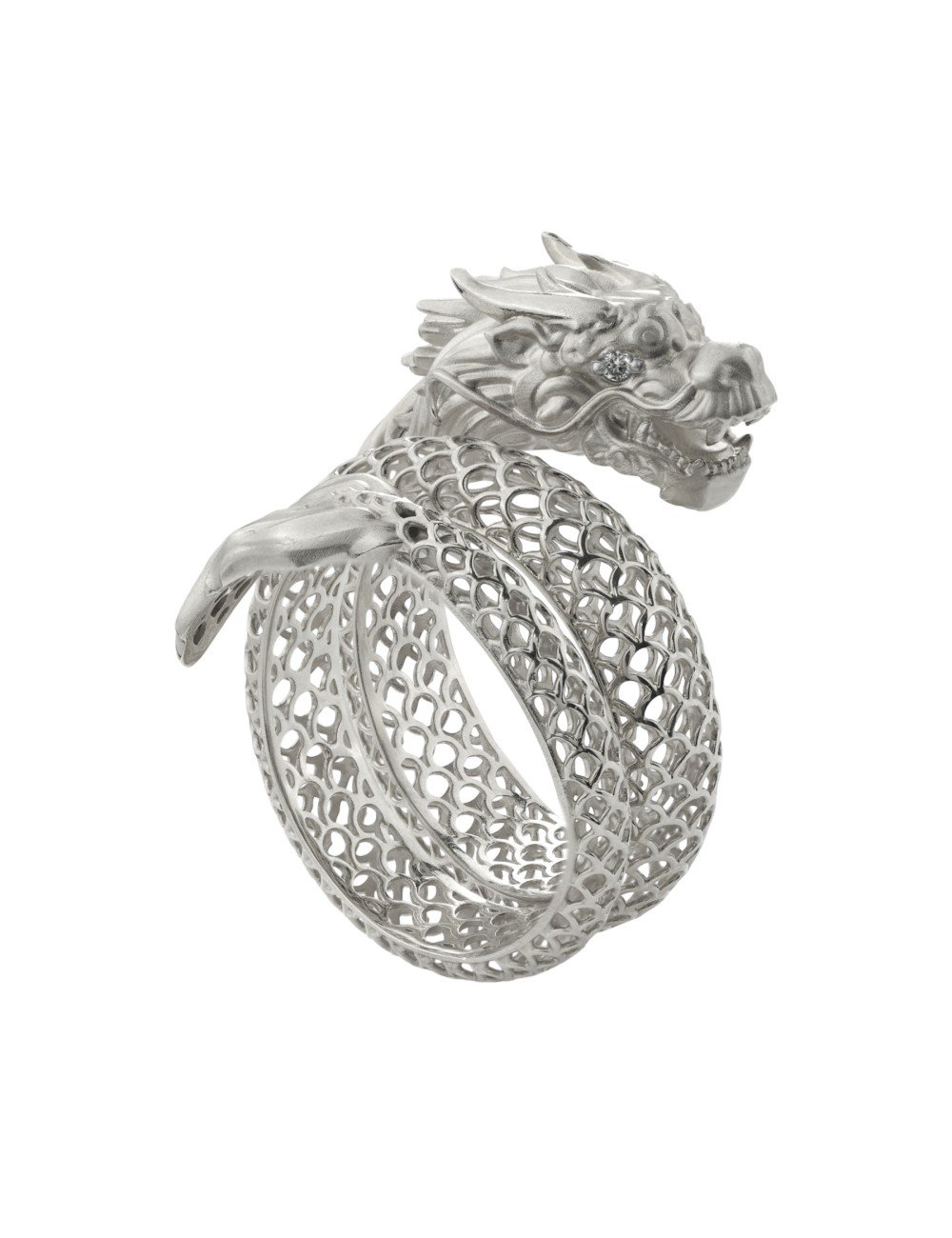 Кольцо из белого золота c бриллиантами