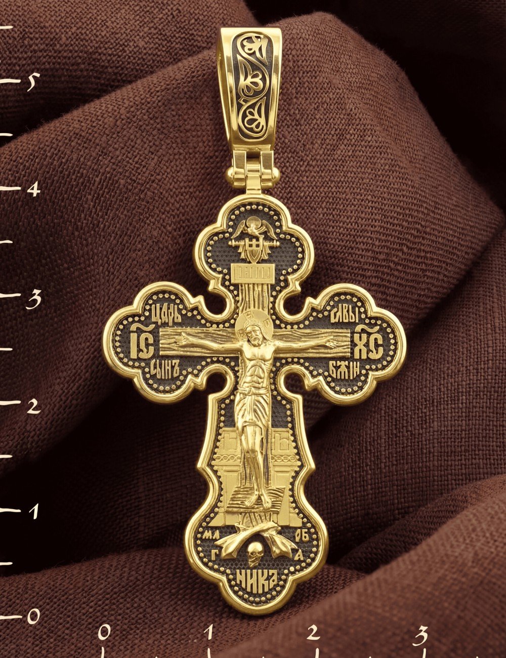 Крест из лимонного золота