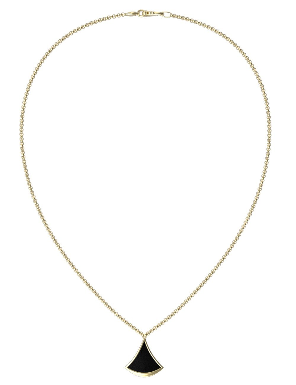 Колье из лимонного золота c ониксом