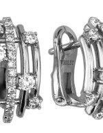 Серьги из белого золота c бриллиантами