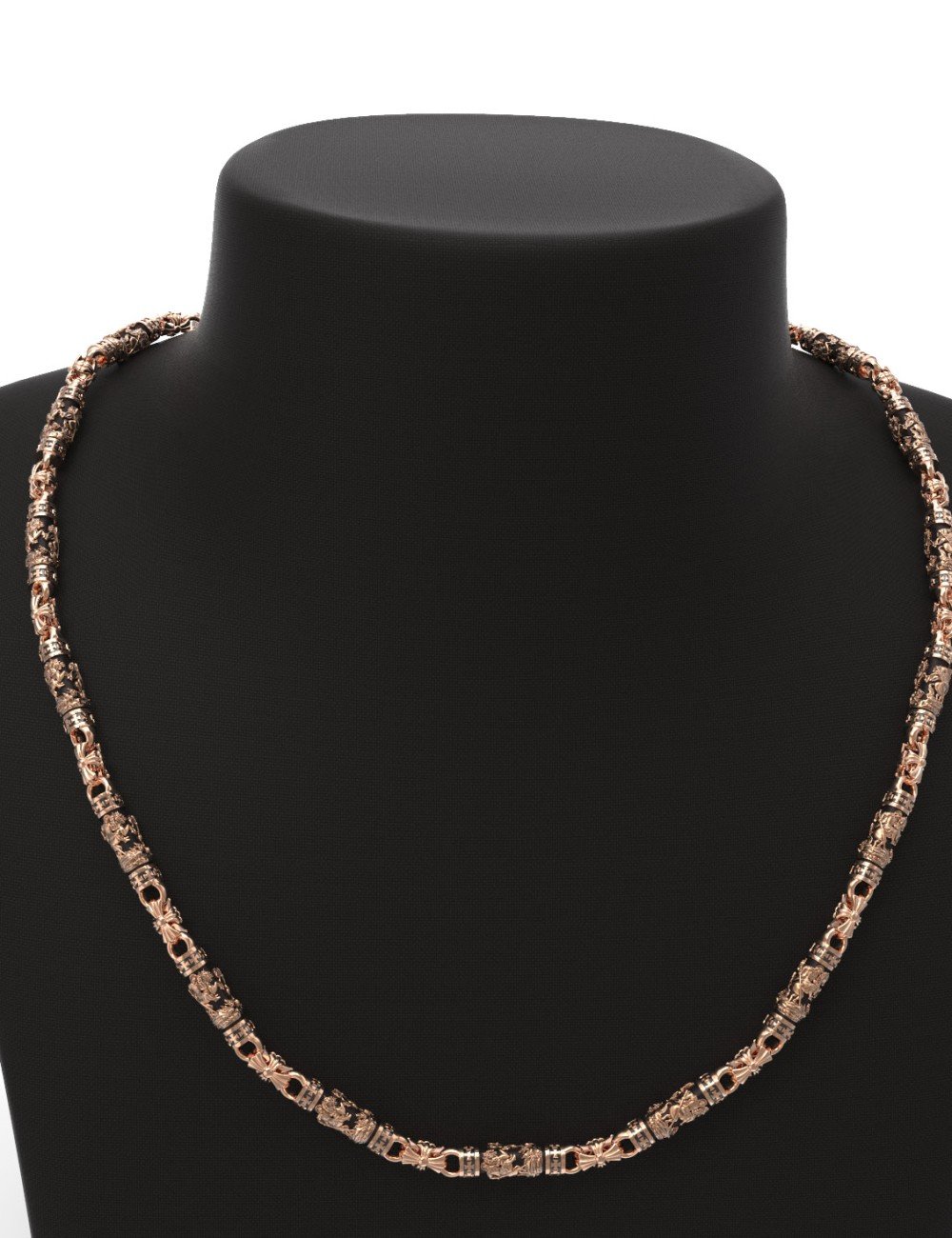 Цепь из золота c эбеновым деревом