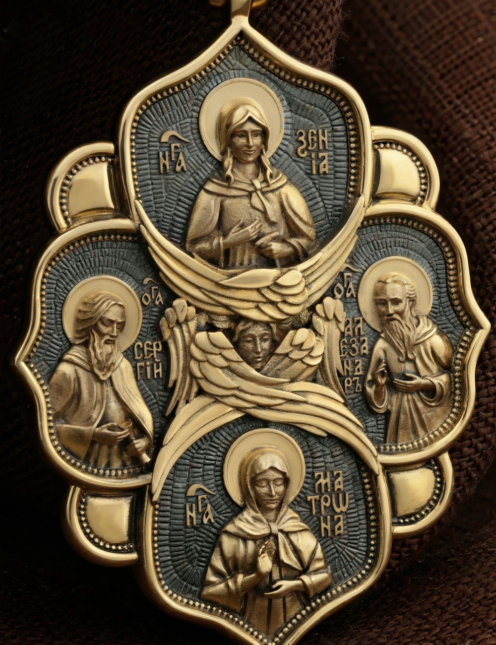 Образок из лимонного золота