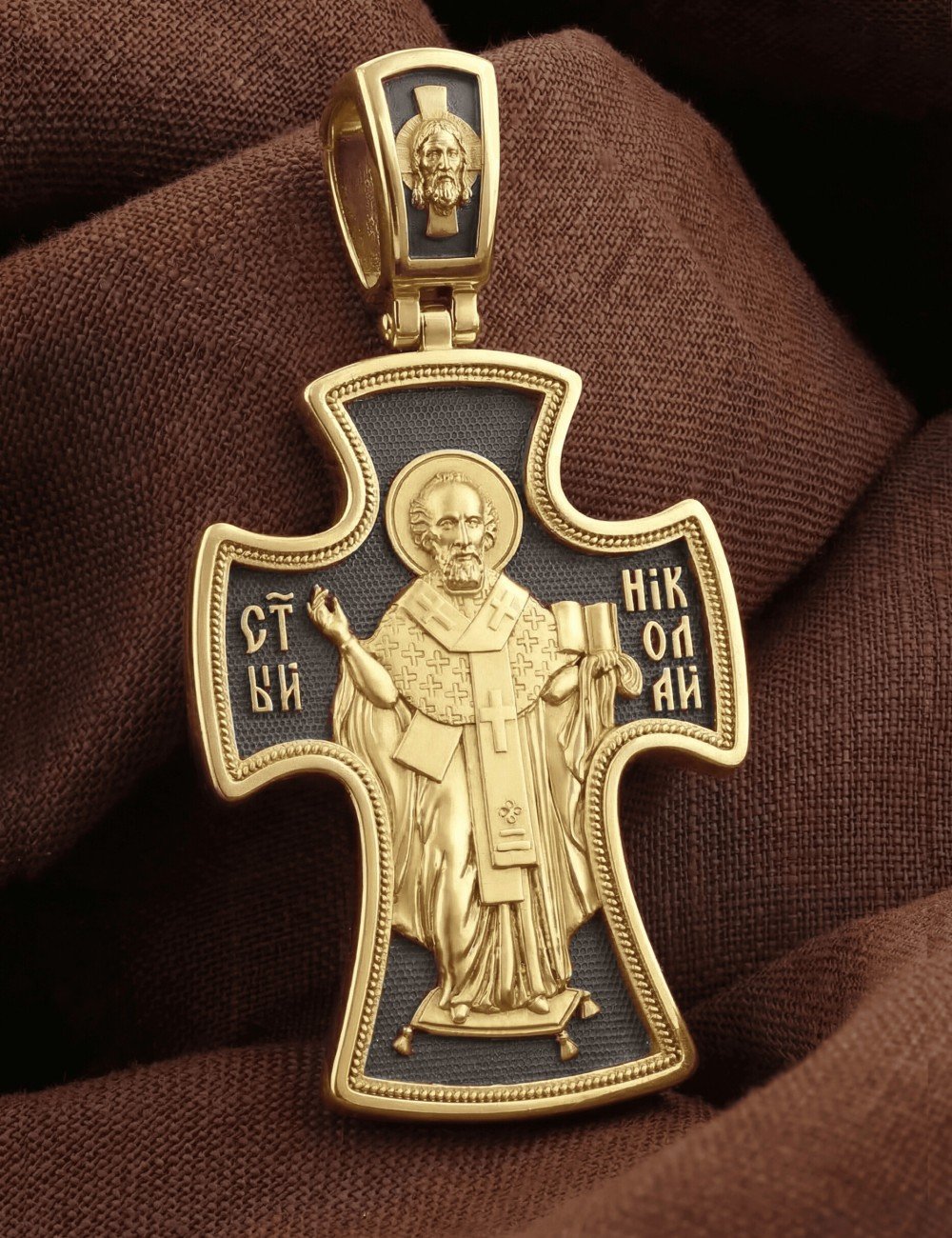 Крест из лимонного золота