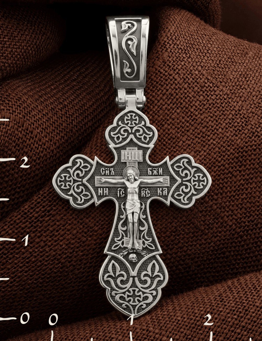 Крест из белого золота