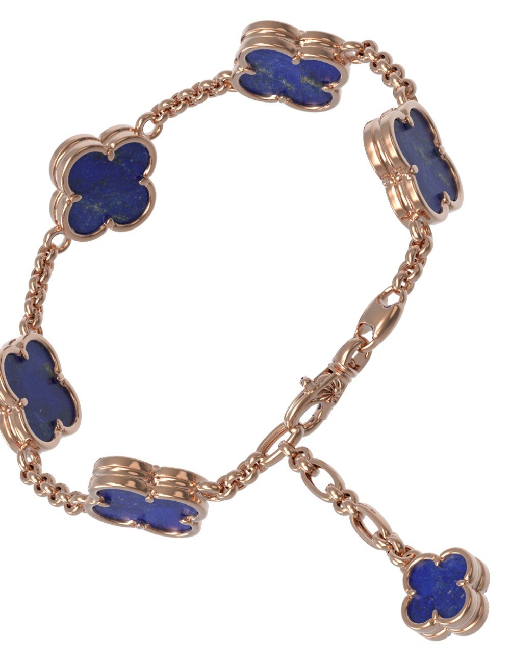 Браслет из золота c лазуритом