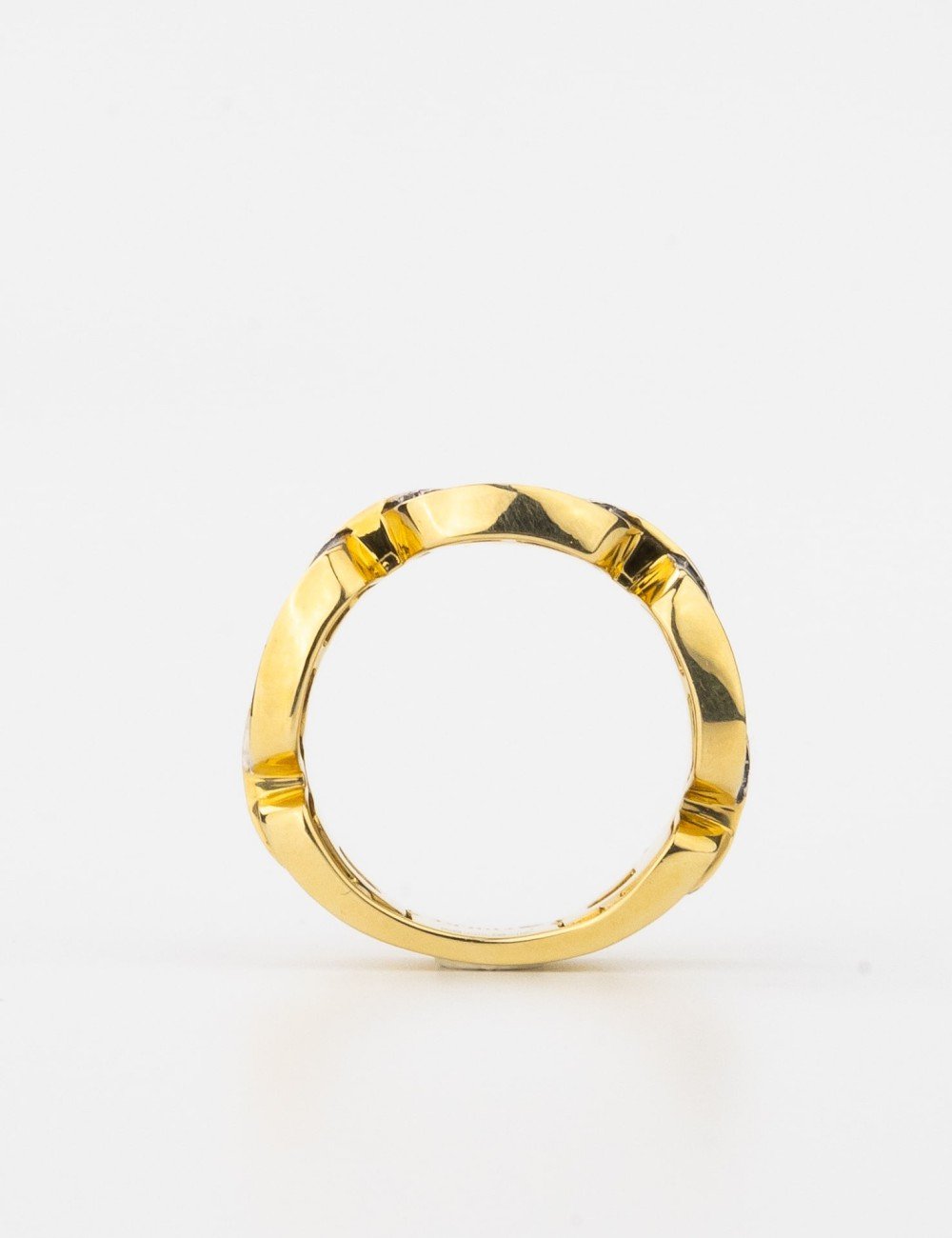 Кольцо из лимонного золота c бриллиантами