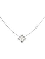 Колье из белого золота c бриллиантами и перламутром