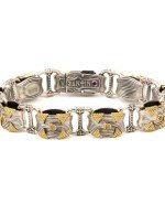 Браслет из серебра и золота c рубином