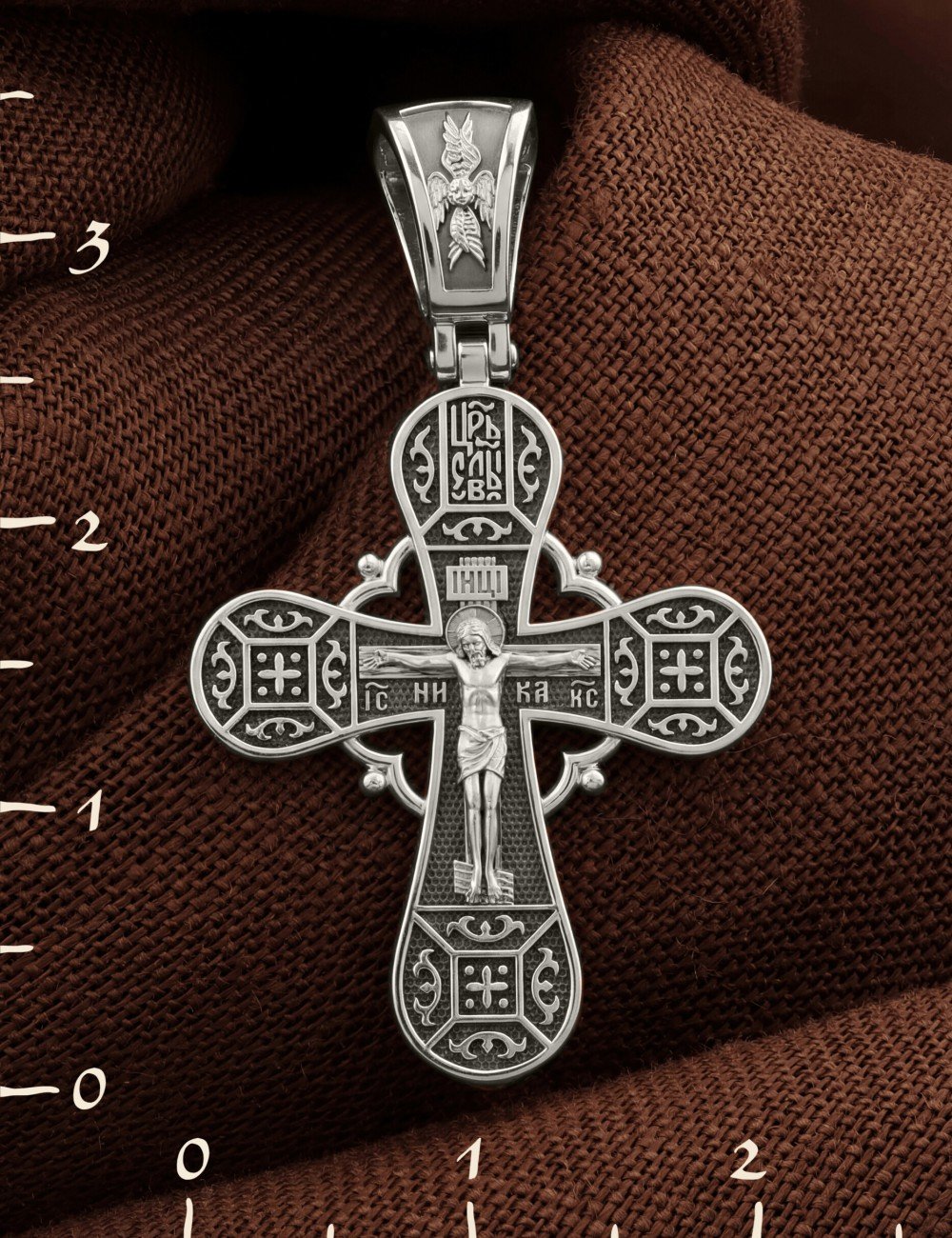 Крест из белого золота
