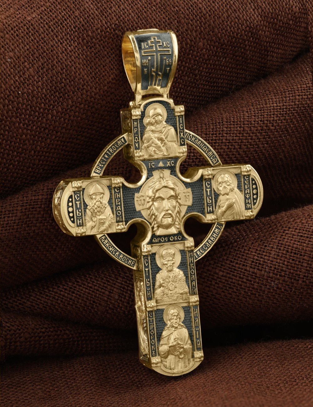 Крест из лимонного золота