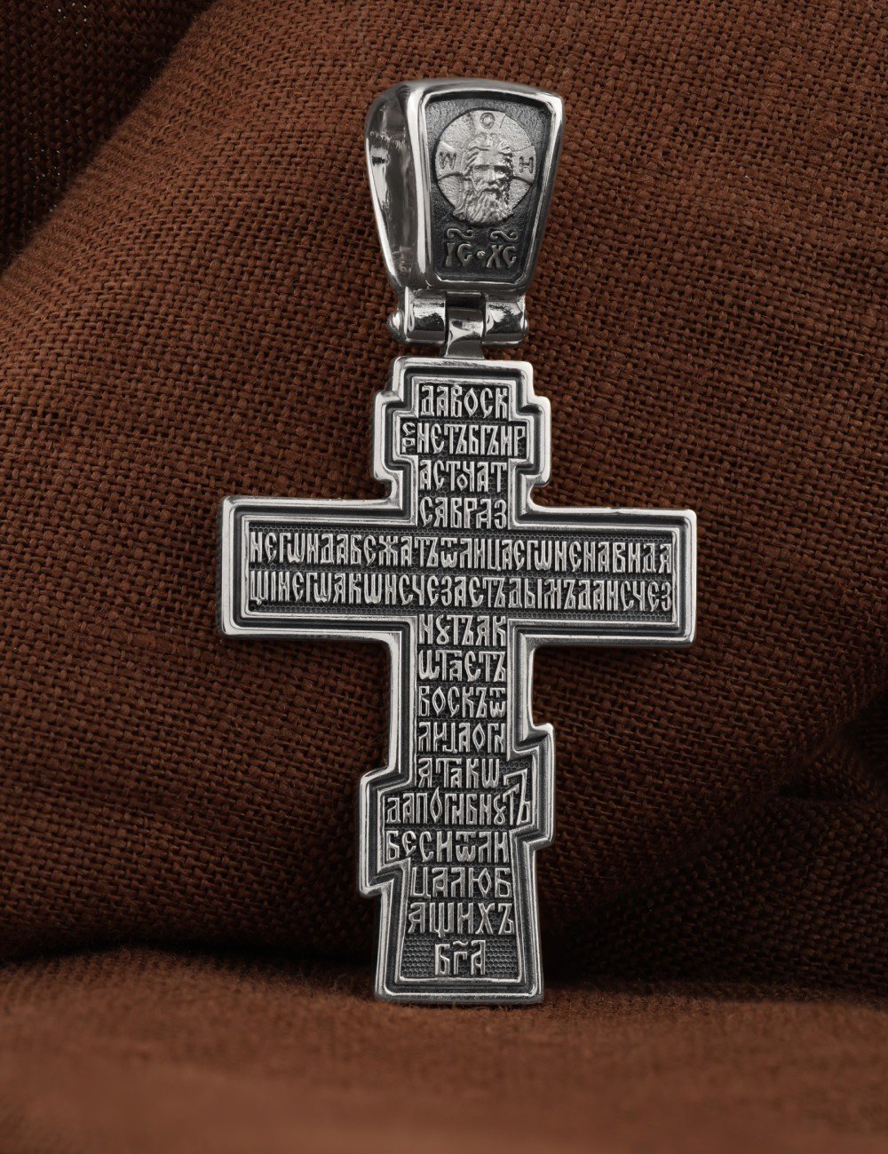 Крест из белого золота