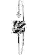 Браслет из белого золота c эмалью и бриллиантами